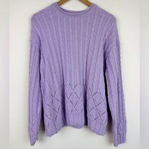 Forever Vintage 90's Lavender Cable Knit Sweater
